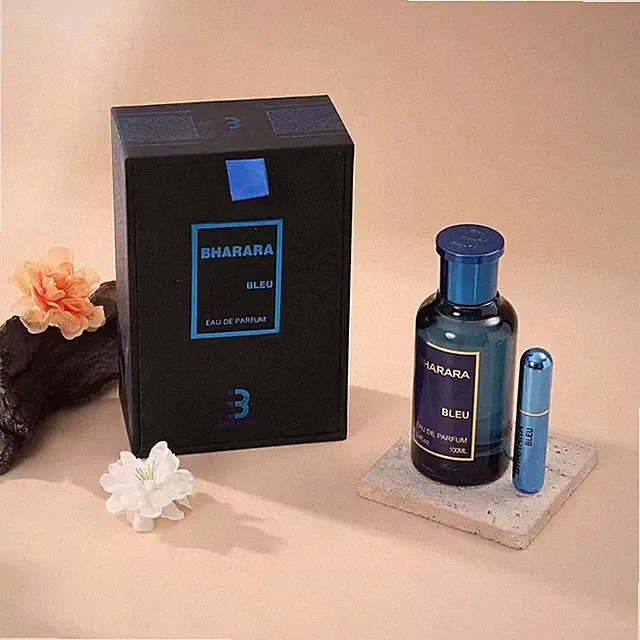 Bharara brand Double Bleu men's perfume, with a volume of 100ml